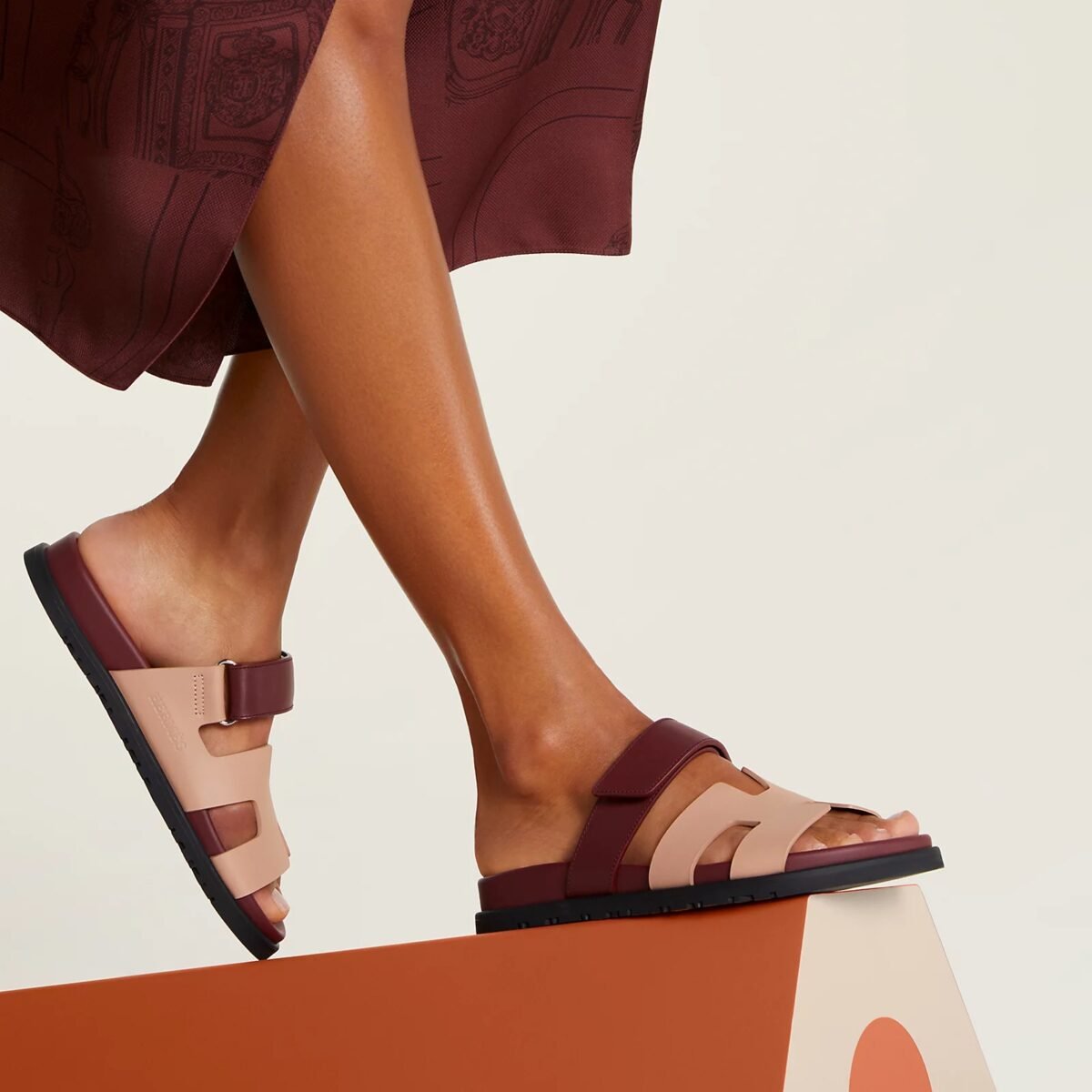 Chypre sandal Beige Perlino / Rouge H - Image 2