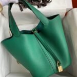 HERMÈS PICOTIN 18 VERT VERTIGO TAURILLON CLEMENCE