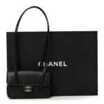 Caviar Mini Preppy Coco Shoulder Bag Black