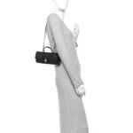 CHANEL Lizard Clutch With Chain Black - Image 3